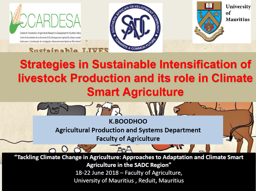Strategies in sustainable intensification of livestock production and