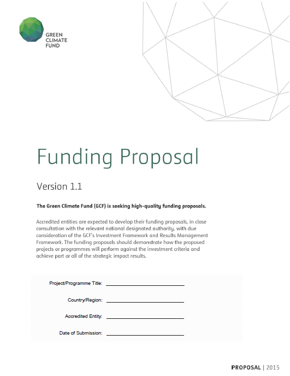 Gcf Funding Proposal Template Ccardesa